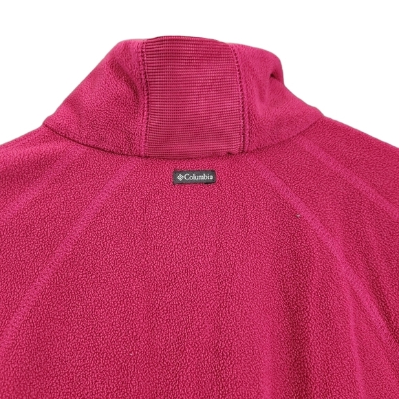 Columbia pink long-sleeve half way zip-up front fleece sweater - Picture 6 of 11